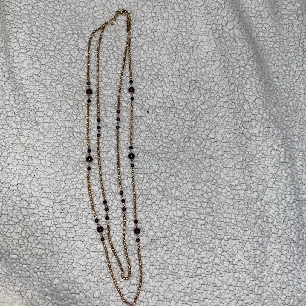 White House Black Market Double Strand Layered Necklace
